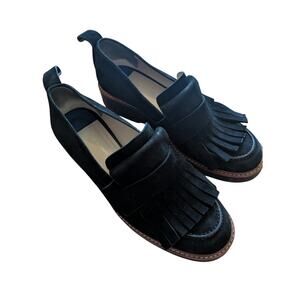 Stuart Weitzman Black Suede Loafers Size 9